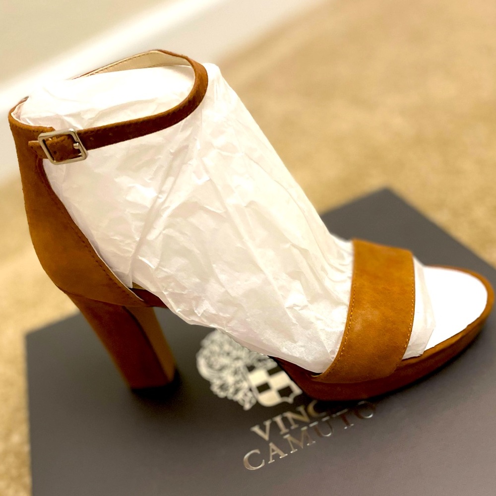 Vince Camuto Sathina Seed Brown True Suede Heels